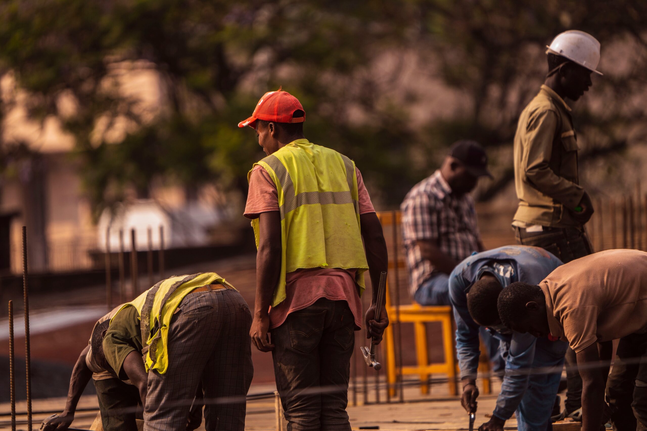 workers working on site