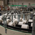 Photographer captures a production line for toilet paper