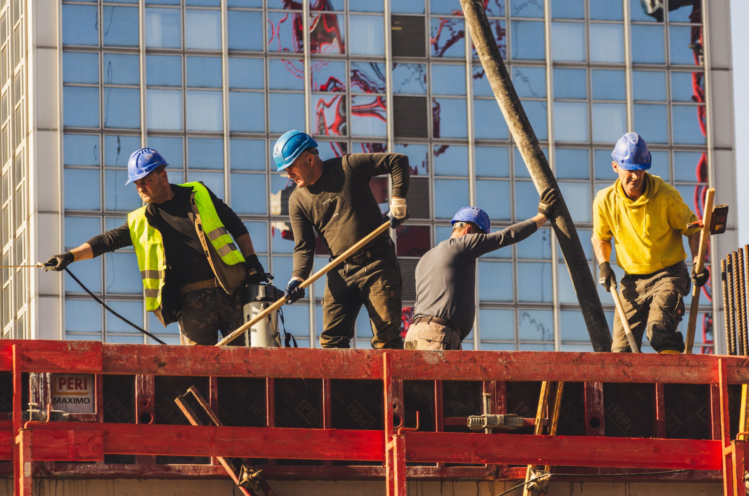 workers working on site