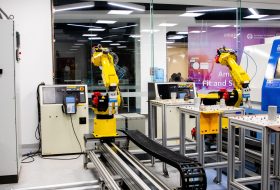 automated machine working in the factory
