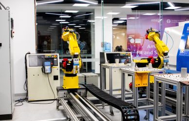 automated machine working in the factory