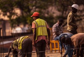 workers working on site