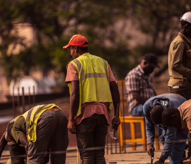 workers working on site