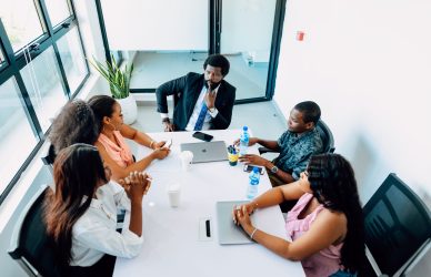 people discussing workforce