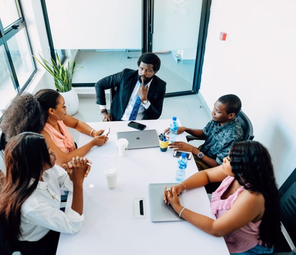 people discussing workforce