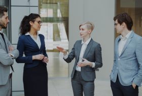 people discussing strategy