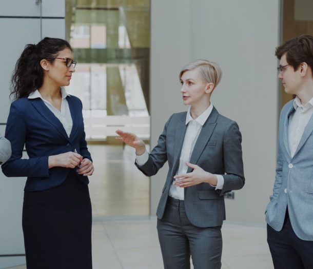 people discussing strategy