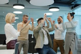 happy people in the company