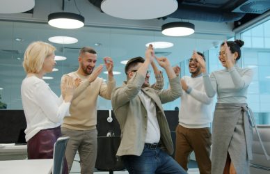happy people in the company