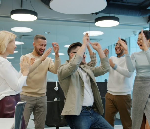 happy people in the company