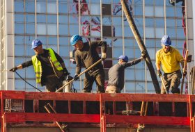 workers working on site
