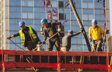 workers working on site