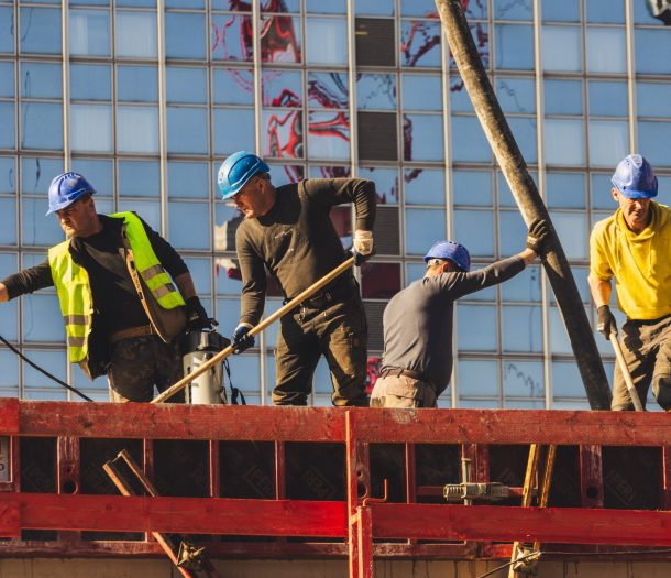 workers working on site